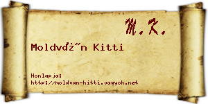 Moldván Kitti névjegykártya