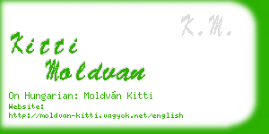 kitti moldvan business card